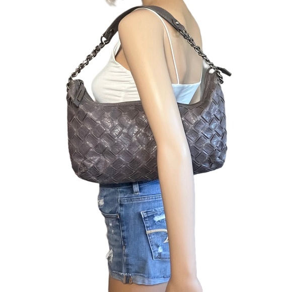 Jessica Simpson Handbags - JESSICA SIMPSON Taupe Grey Woven Bag Purse